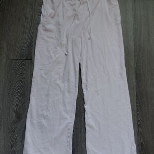 Target Wide Leg Drawstring Pants in Light Pink